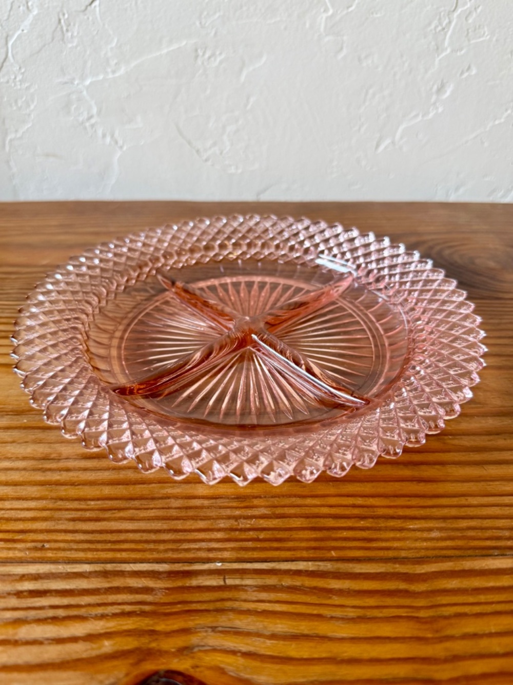 Anchor Hocking Miss America Pink Divided Relish Tray 8.75" - Picture 2 of 9